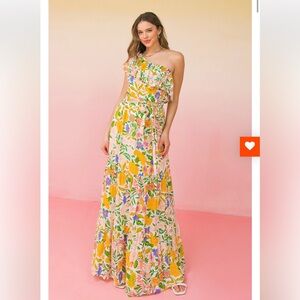RUN THE GAME WOVEN MAXI DRESS flying tomato